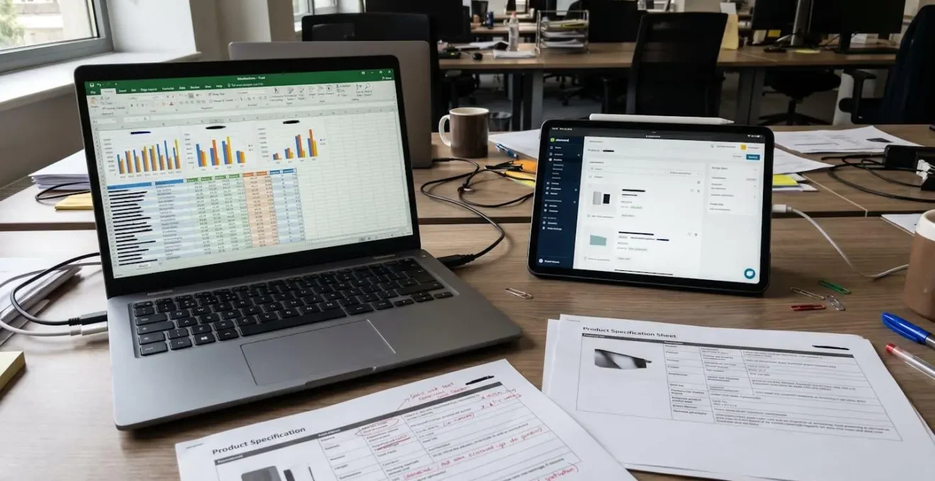 Des fiches produits alignées symbolisant une gestion de données harmonieuse